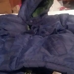 Blue and hreen childrens coat.